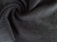 Load image into Gallery viewer, 1.38m Orient Black Rib Knit 100% Merino 175g 150cm wide- precut piece