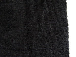 1.38m Orient Black Rib Knit 100% Merino 175g 150cm wide- precut piece