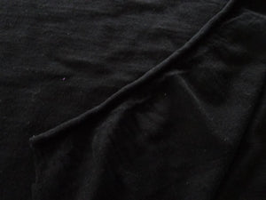 1.9m Baumer Black 96% Merino 4% Spandex  Jersey Knit 180g 140cm wide