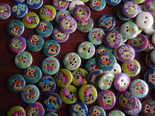 Load image into Gallery viewer, 52 Single Owl Buttons 15mm- brown back