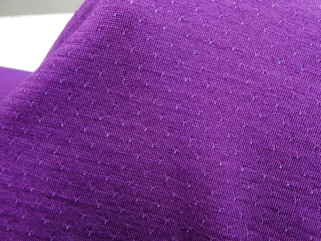 68cm Vivid Purple Eyelet 51% Merino 34% tencel 15% nylon 150g Knit Fabric 165cm