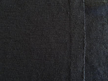 Load image into Gallery viewer, 1.38m Orient Black Rib Knit 100% Merino 175g 150cm wide- precut piece