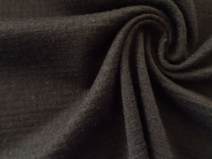 60cm Saddle Black  75% Merino 25% Polyester 230g  Waffle Knit- precut