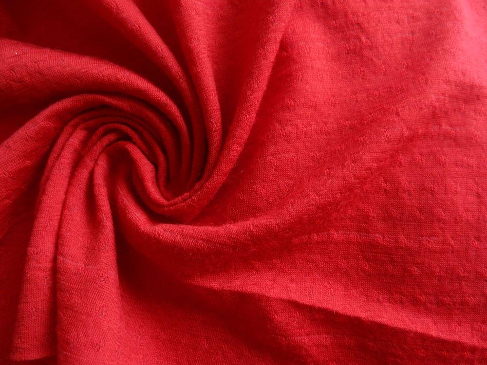 97cm Tango Red Star Eyelet  98.7% Merino 1.3% nylon Jersey Knit- 150g