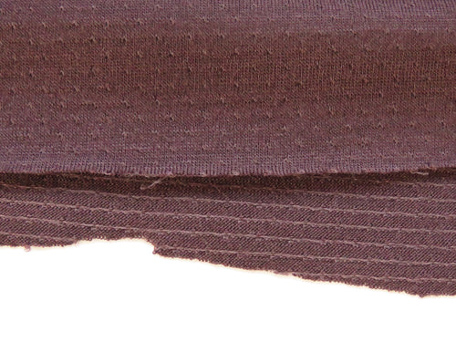 1.2m Cocoa brown 54% merino 46% polyester eyelet fabric 140g