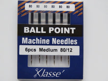 Load image into Gallery viewer, Klasse Ball Point Needles - 6 needles in a plastic case 80/12