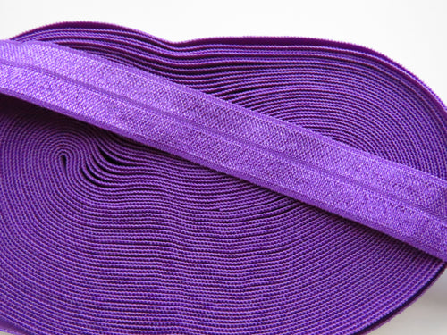 1m 15mm wide Purple Fold over elastic foldover FOE 15mm