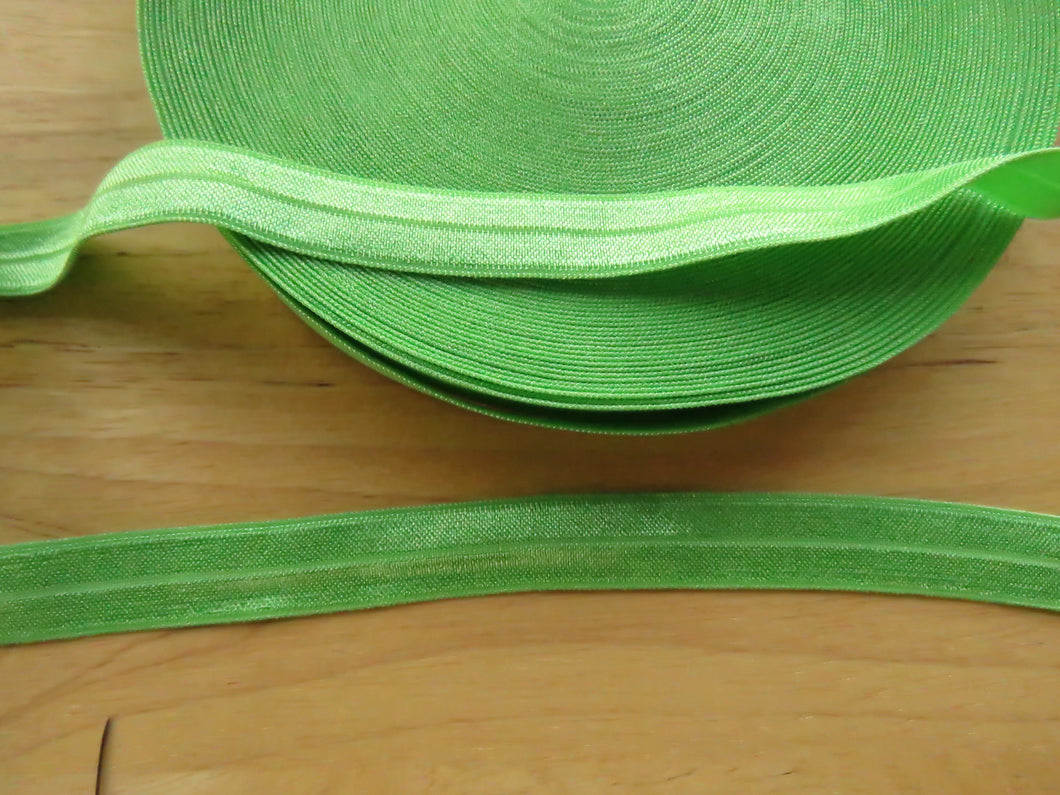 5m Apple Green 15mm wide fold over elastic foldover FOE