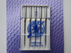 Stretch Needles- Schmetz Size  130/705 Size 75/11- for elastic and very elastic knitwear