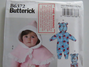 Butterick B6672 pattern- cape, vest, sleeping bag, sleepsack, leggings, onesie pattern- perfect for merino fabric