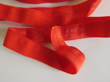 Load image into Gallery viewer, 9.4m Poppy red 15mm fold over elastic foldover FOE