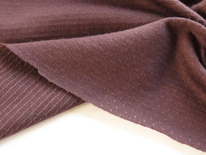 1.2m Cocoa brown 54% merino 46% polyester eyelet fabric 140g