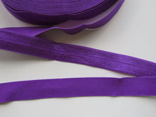 Load image into Gallery viewer, 1m 15mm wide Purple Fold over elastic foldover FOE 15mm