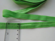 Load image into Gallery viewer, 10m Apple Green 15mm wide fold over elastic foldover FOE