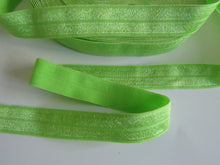 Load image into Gallery viewer, 9.5m Lighter Apple Green 15mm wide fold over elastic foldover FOE