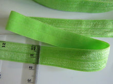 Load image into Gallery viewer, 9.5m Lighter Apple Green 15mm wide fold over elastic foldover FOE