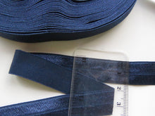 Load image into Gallery viewer, 5m 15mm wide Dresden navy Fold over elastic foldover FOE 15mm