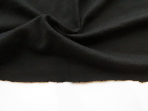 1.5m Birchville Black 200g 100% merino jersey knit 155cm wide