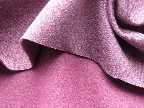 2m Emeline Plum 38% merino 54% polyester 8% elastane brushed sweatshirting 285g- precut piece