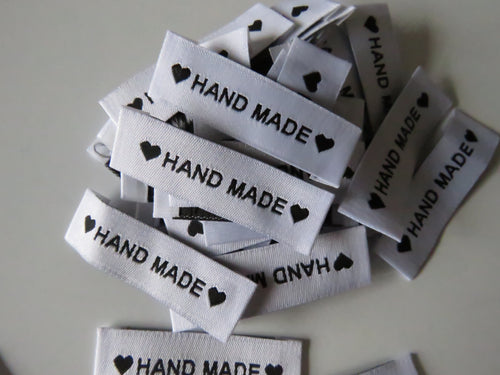 10 White Labels printed with 