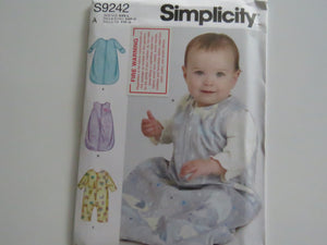 Simplicity S9242 Sleeping bag, onesie pattern- perfect for merino fabric