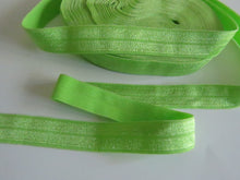 Load image into Gallery viewer, 9.5m Lighter Apple Green 15mm wide fold over elastic foldover FOE