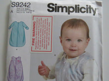 Load image into Gallery viewer, Simplicity S9242 Sleeping bag, onesie pattern- perfect for merino fabric