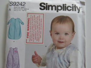 Simplicity S9242 Sleeping bag, onesie pattern- perfect for merino fabric