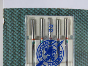 70/10 Schmetz Jersey Needles Use for Merino Fabrics 130/705- Use for Jersey knits and rib knits