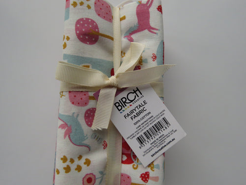 Fairytale Fabric Bundle of 5 Fat Quarters. Mixed prints- 100% cotton. 50 x 52cm per piece