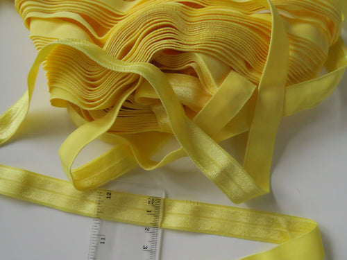 1.4m Buttercup Yellow 15mm wide fold over elastic foldover FOE