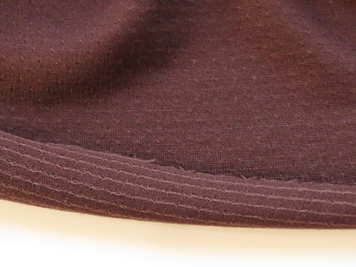 1.88m Cocoa brown 54% merino 46% polyester eyelet fabric 140g