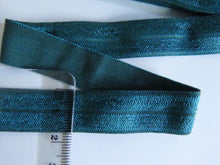 Load image into Gallery viewer, 9m Teal 15mm fold over elastic foldover FOE - please ask  if you need 5m or by the metre