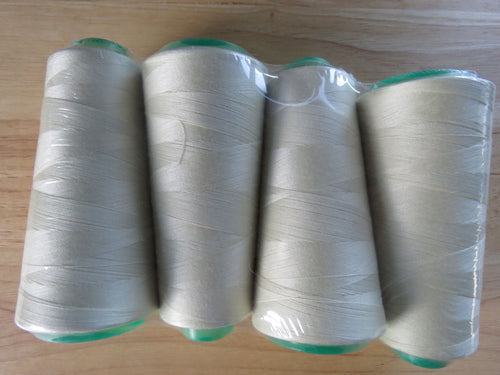 4 Reels Natural Cream Polyester Overlocker Serger Thread 2000m per reel