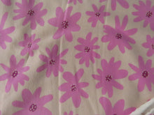 Load image into Gallery viewer, 2m Dark Pink flower on pale pink background organic cotton spandex jersey knit 150cm