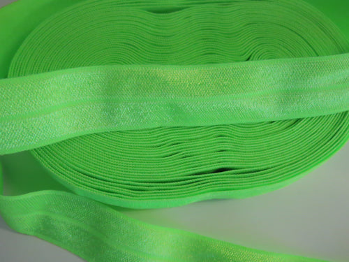 3.9m Neon Green 20mm Fold over elastic FOE elastic Foldover