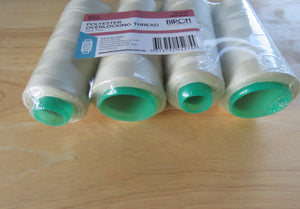 4 Reels Natural Cream Polyester Overlocker Serger Thread 2000m per reel