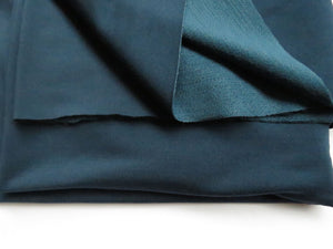 1m Cheyenne Mallard teal 38% merino 46% polyester 16% spandex 270g loopback- precut as last metre