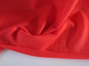 1.5m Watermelon Red 85% merino 15% core spun nylon 120g jersey knit -160cm