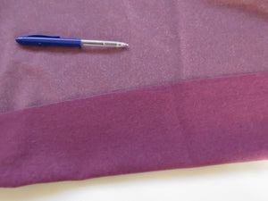 1.47m Emeline Plum 38% merino 54% polyester 8% elastane brushed sweatshirting 285g