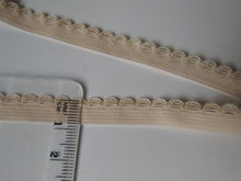 Load image into Gallery viewer, 1m Beige Flesh Scallop loop Elastic trim 10mm wide- underwear, crafts etc