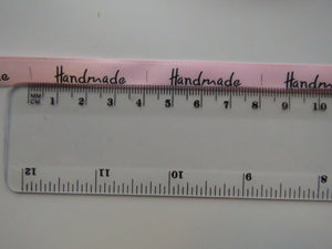 1m Pink Satin ribbon  Handmade Labels 40mm x 10mm per label