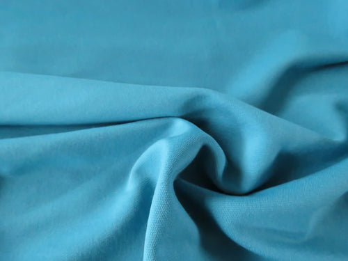 1.5m Lafayette teal 38% Merino 46% Polyester 16% elastane 250g sweatshirt- precut pieces only