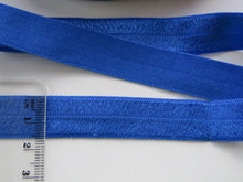 Load image into Gallery viewer, 1m Electric Blue Fold over elastic foldover FOE 15mm