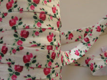 Load image into Gallery viewer, 3.7m Pink Roses on White 15mm fold over elastic FOE foldover elastic