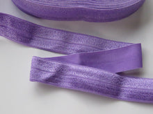 Load image into Gallery viewer, 1m Hyacinth purple 20mm Fold over elastic FOE elastic Foldover