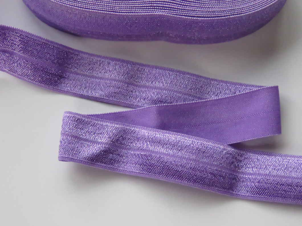 5m Hyacinth purple 20mm Fold over elastic FOE elastic Foldover