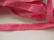 Load image into Gallery viewer, 1m Coral Pink Stretch lace Elastic trim 10mm wide- underwear, crafts etc.