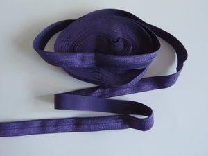 8.7m Plum Purple 15mm fold over elastic foldover FOE- Please ask if you need a 5m length or by the metre.