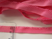 Load image into Gallery viewer, 1m Coral Pink Stretch lace Elastic trim 10mm wide- underwear, crafts etc.